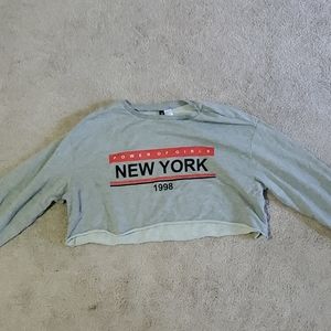 Long sleeve crop top